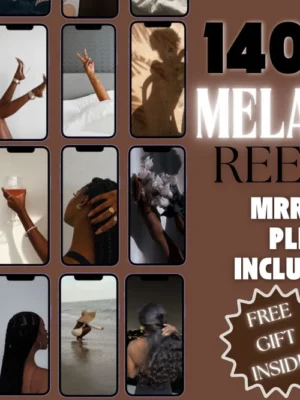 1400+ Melanin Faceless Videos Photo Bundle for Instagram Reels, Faceless Digital Marketing Videos Master Resell Rights, MRR/PLR, Canva